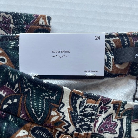 NWT 7 For All Mankind Paisley Ankle Pants - Multicolor - Picture 9 of 10